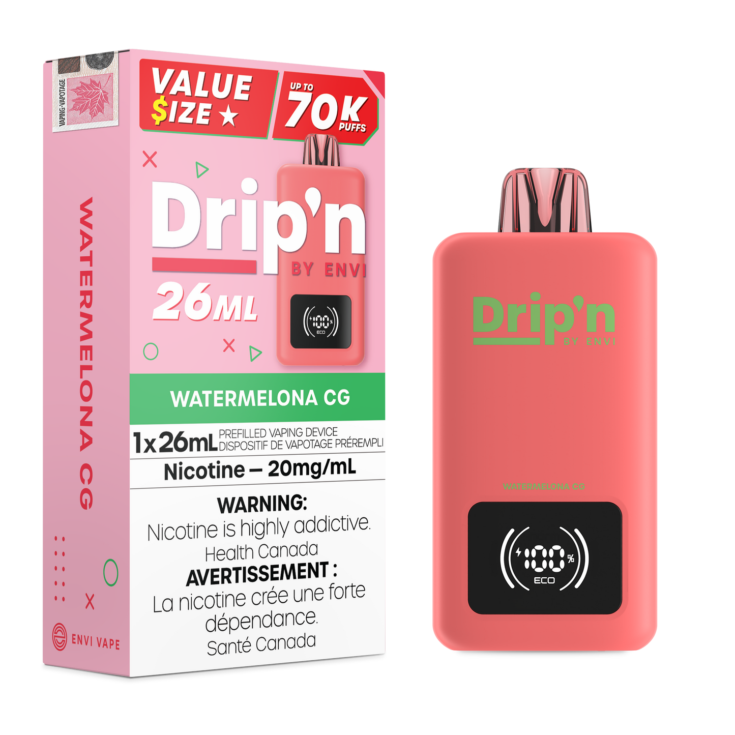Drip'n 26ML Disposable - Watermelona CG