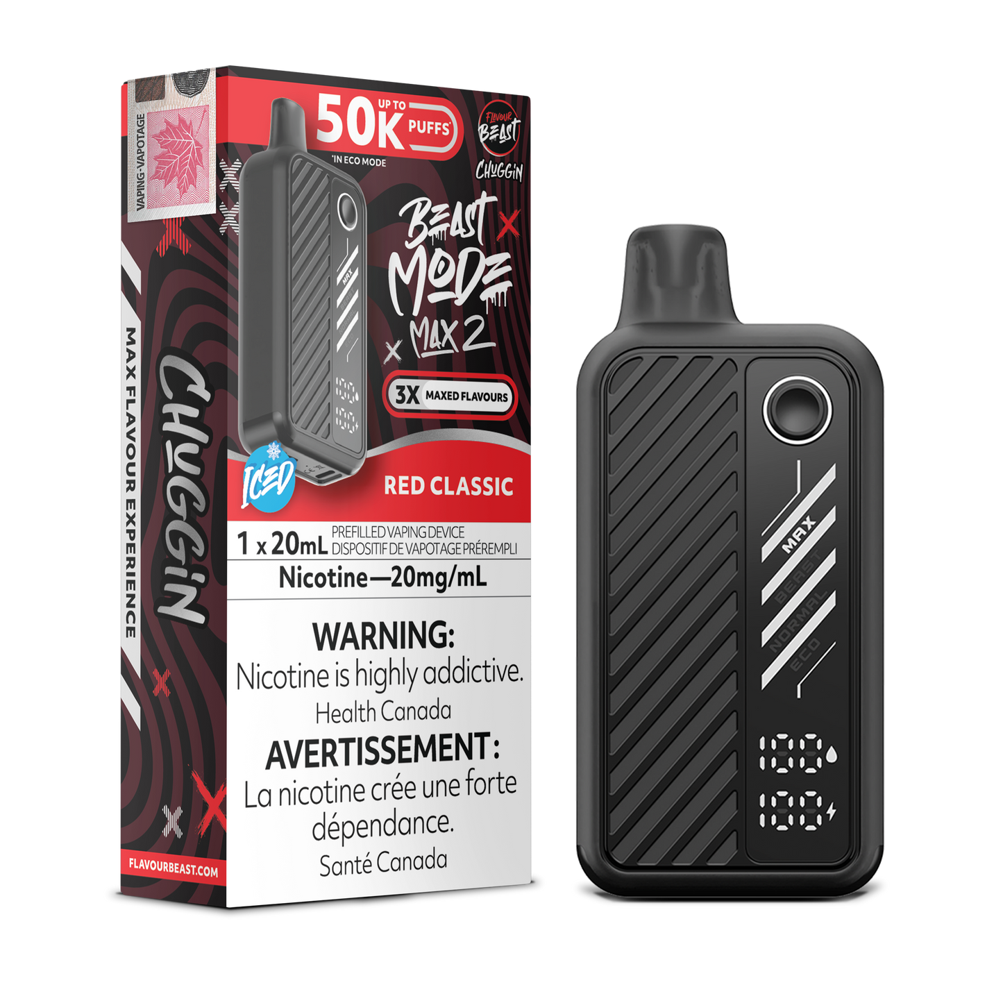 Flavour Beast Mode Max 2 Disposable Vape - Red Classic Ice