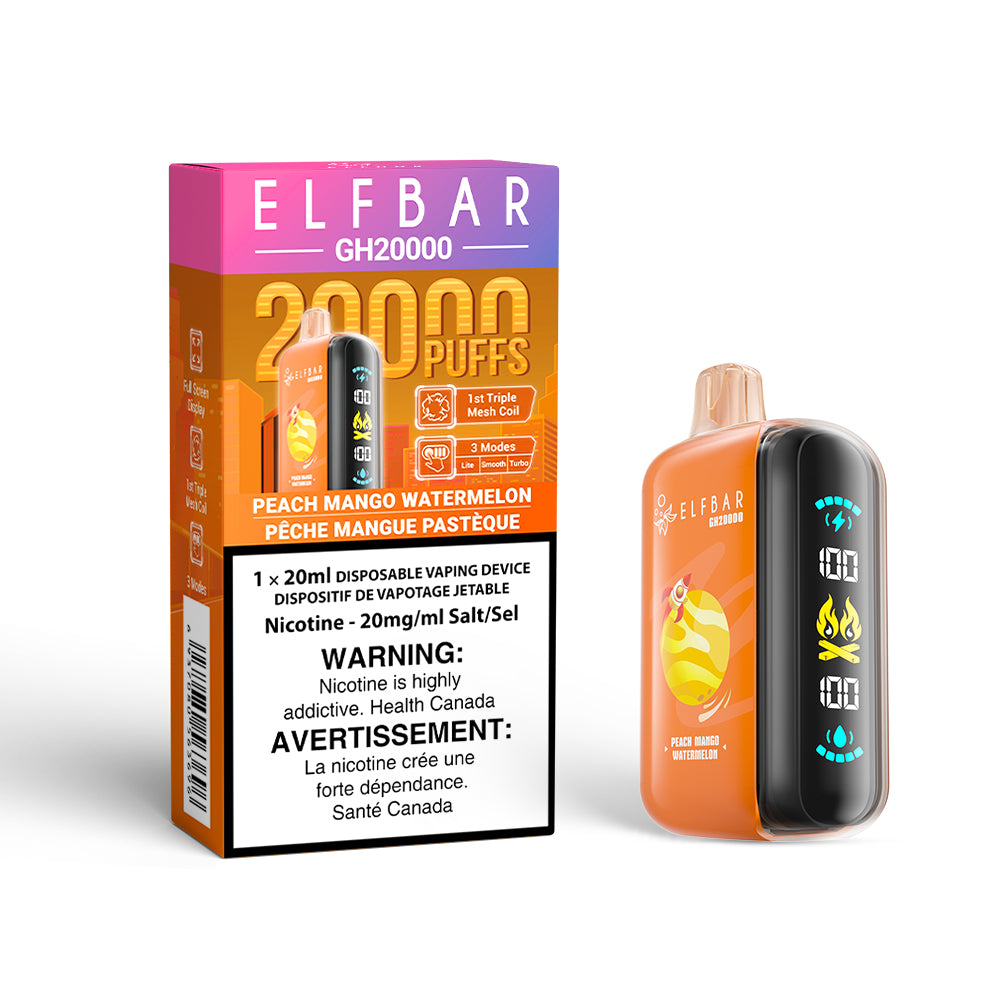 Elf Bar GH20K Disposable Vape - Peach Mango Watermelon