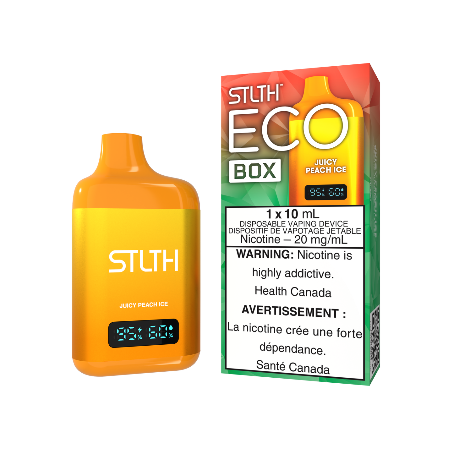 Stlth Eco Box 10ml - Juicy Peach Ice
