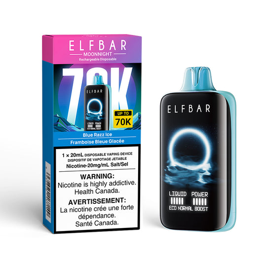 Elf Bar MoonNight 70K Disposable Vape - Blue Razz Ice
