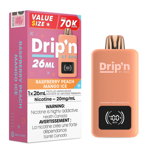 Drip'n 26ML Disposable - Raspberry Peach Mango Ice