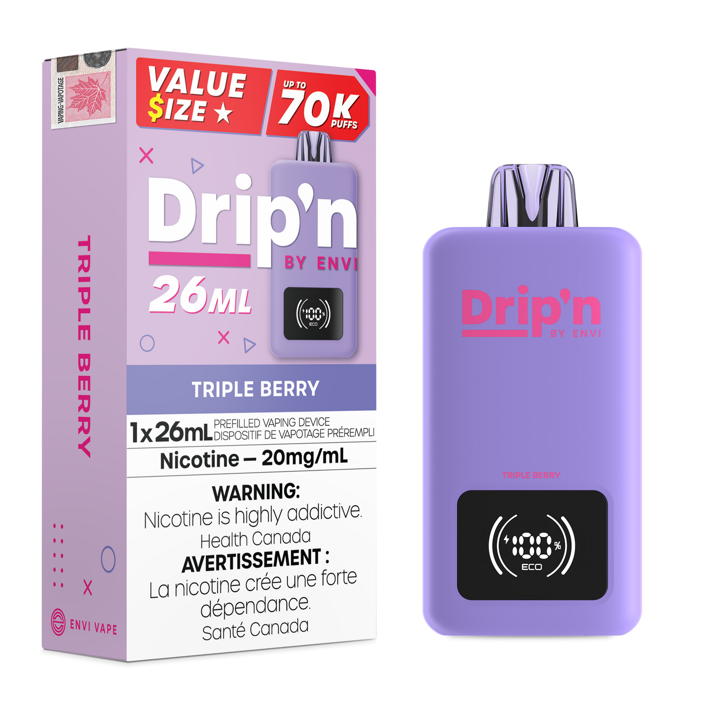 Drip'n 26ML Disposable - Triple Berry
