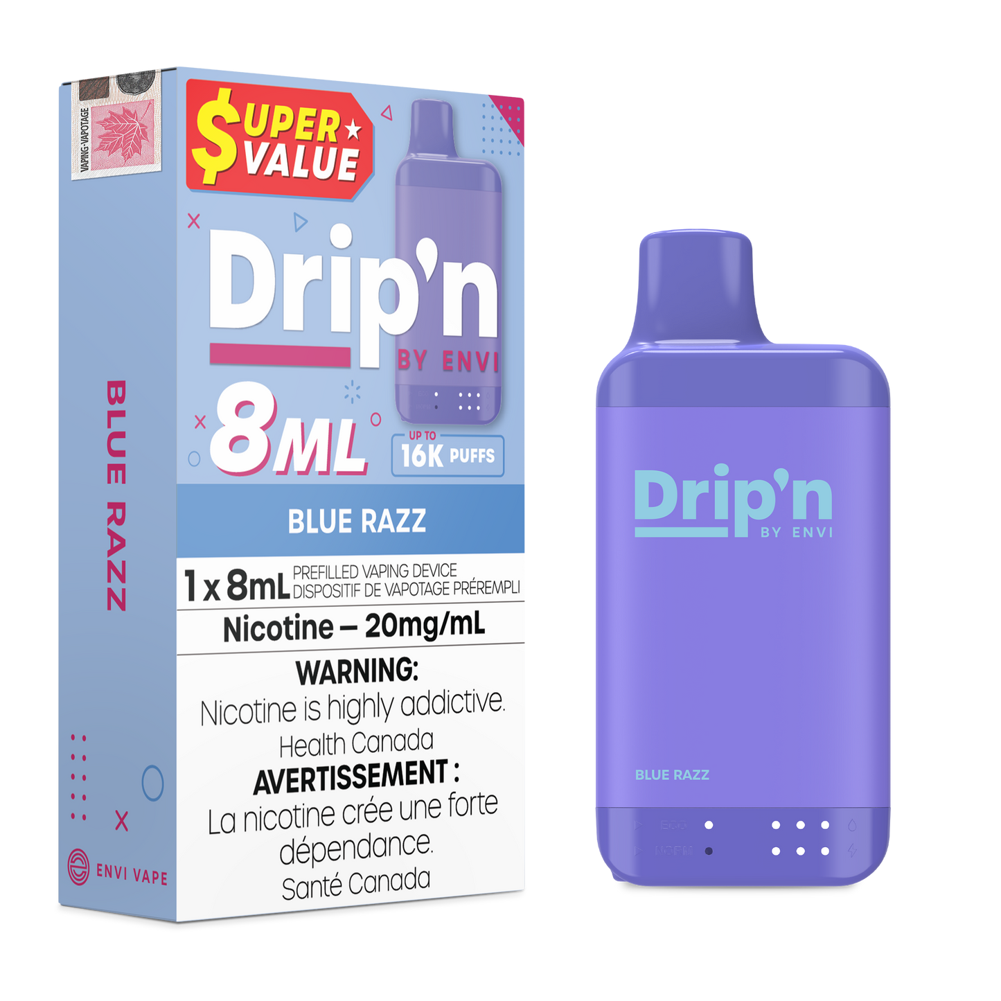 Drip'n 8ml Disposable - Blue Razz