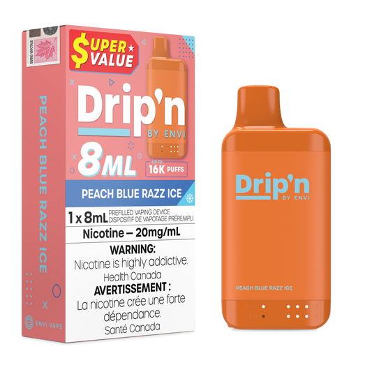 Drip'n 8ml Disposable - Peach Blue Razz Ice