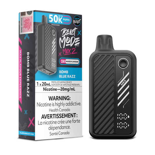 Flavour Beast Mode Max 2 Disposable Vape - Bomb Blue Razz