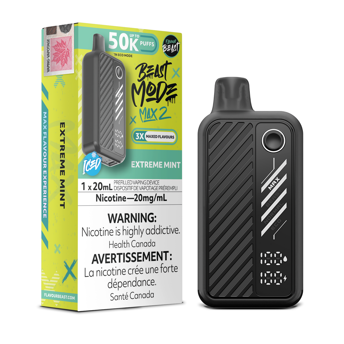 Flavour Beast Mode Max 2 Disposable Vape - Extreme Mint