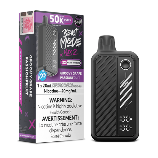 Flavour Beast Mode Max 2 Disposable Vape - Groovy Grape Passionfruit