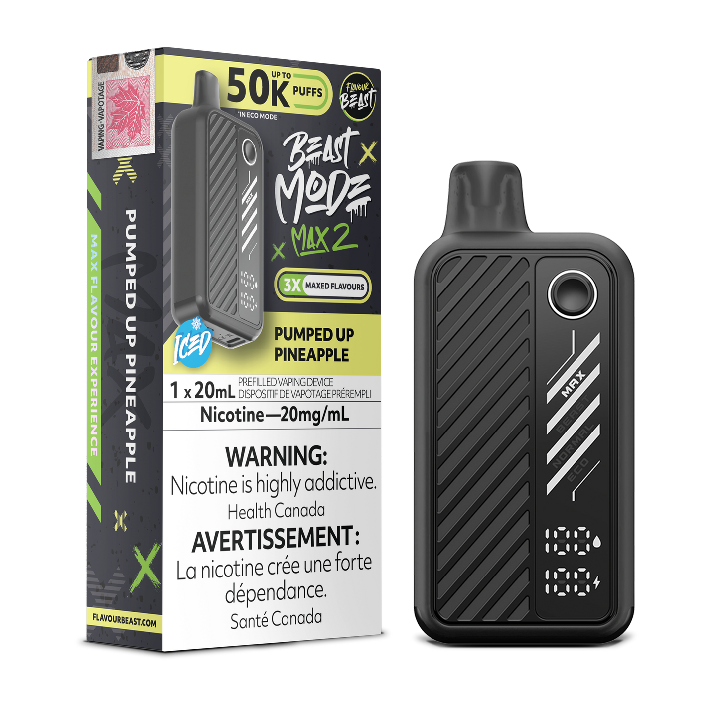 Flavour Beast Mode Max 2 Disposable Vape - Pumped Up Pineapple