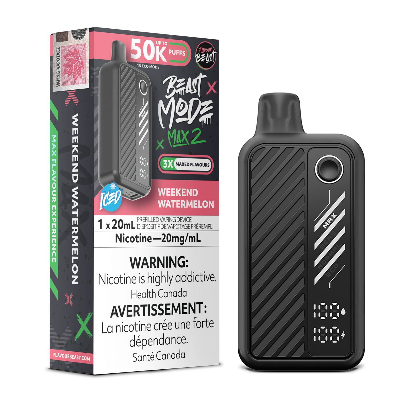 Flavour Beast Mode Max 2 Disposable Vape - Weekend Watermelon