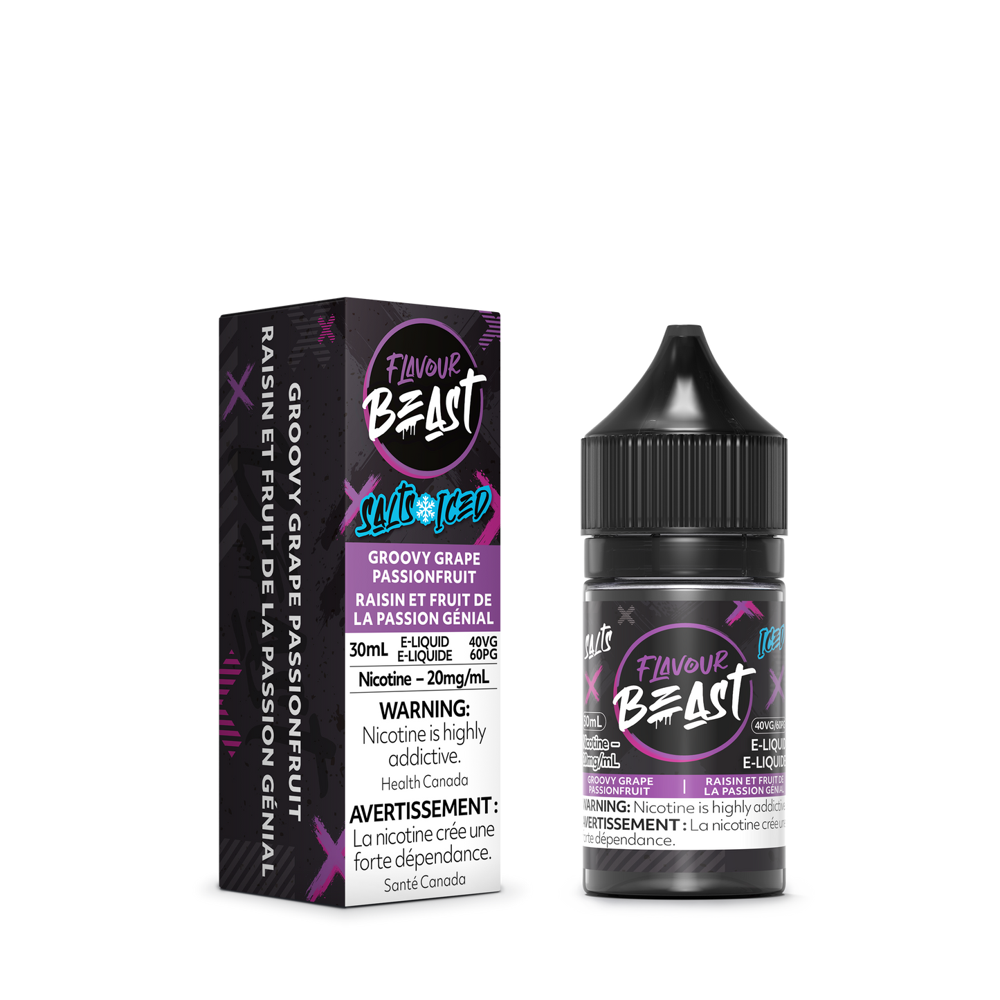 Flavour Beast Salt 20mg/ml - Groovy Grape Passionfruit Iced