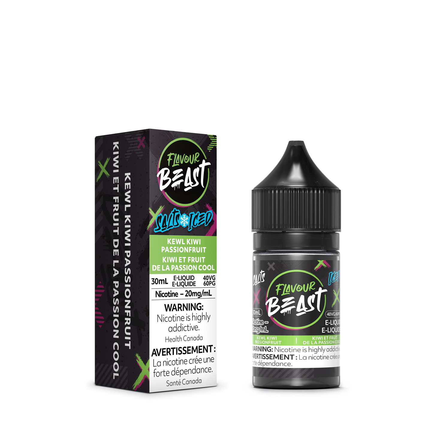 Flavour Beast Salt 20mg/ml - Kewl Kiwi Passionfruit Iced