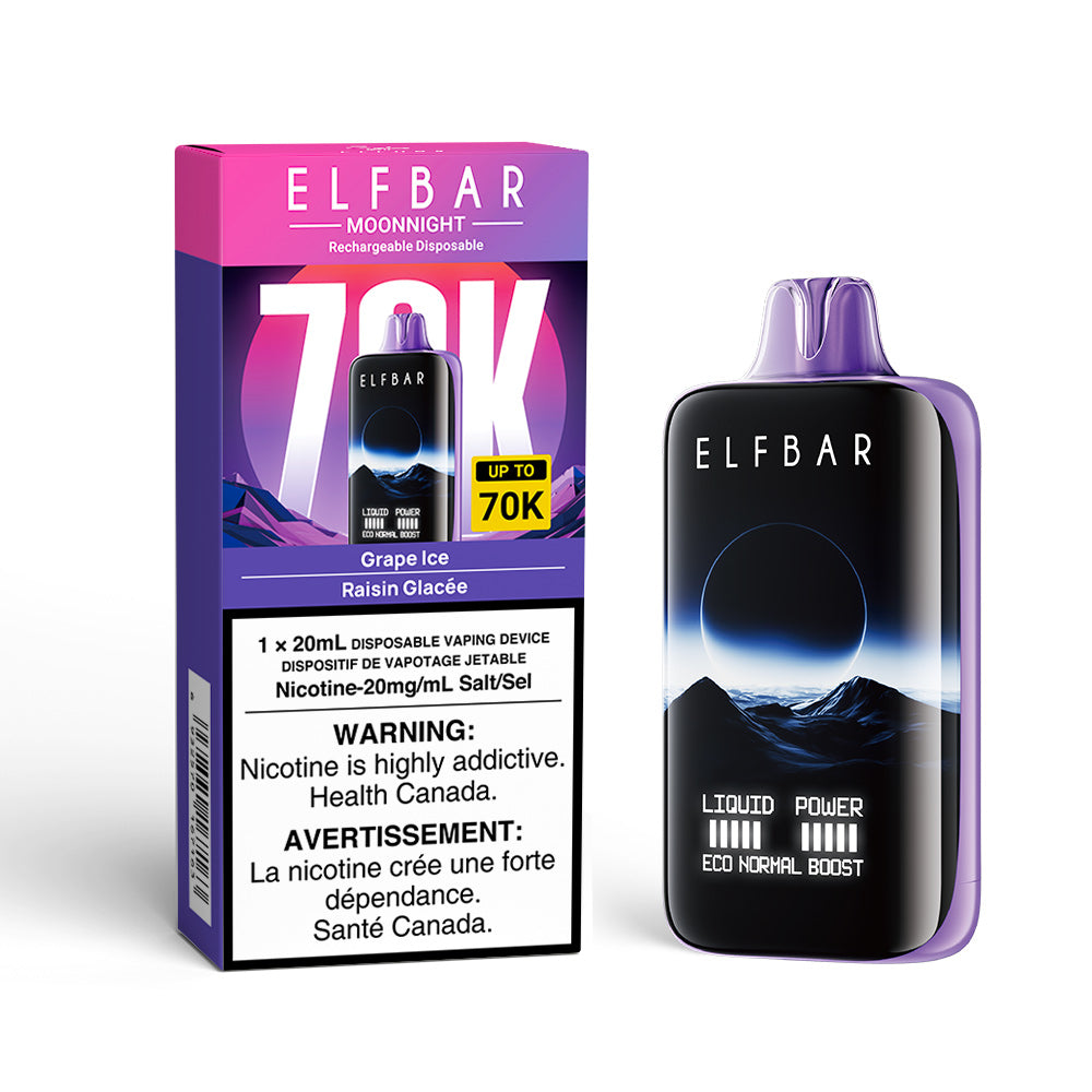 Elf Bar MoonNight 70K Disposable Vape - Grape Ice