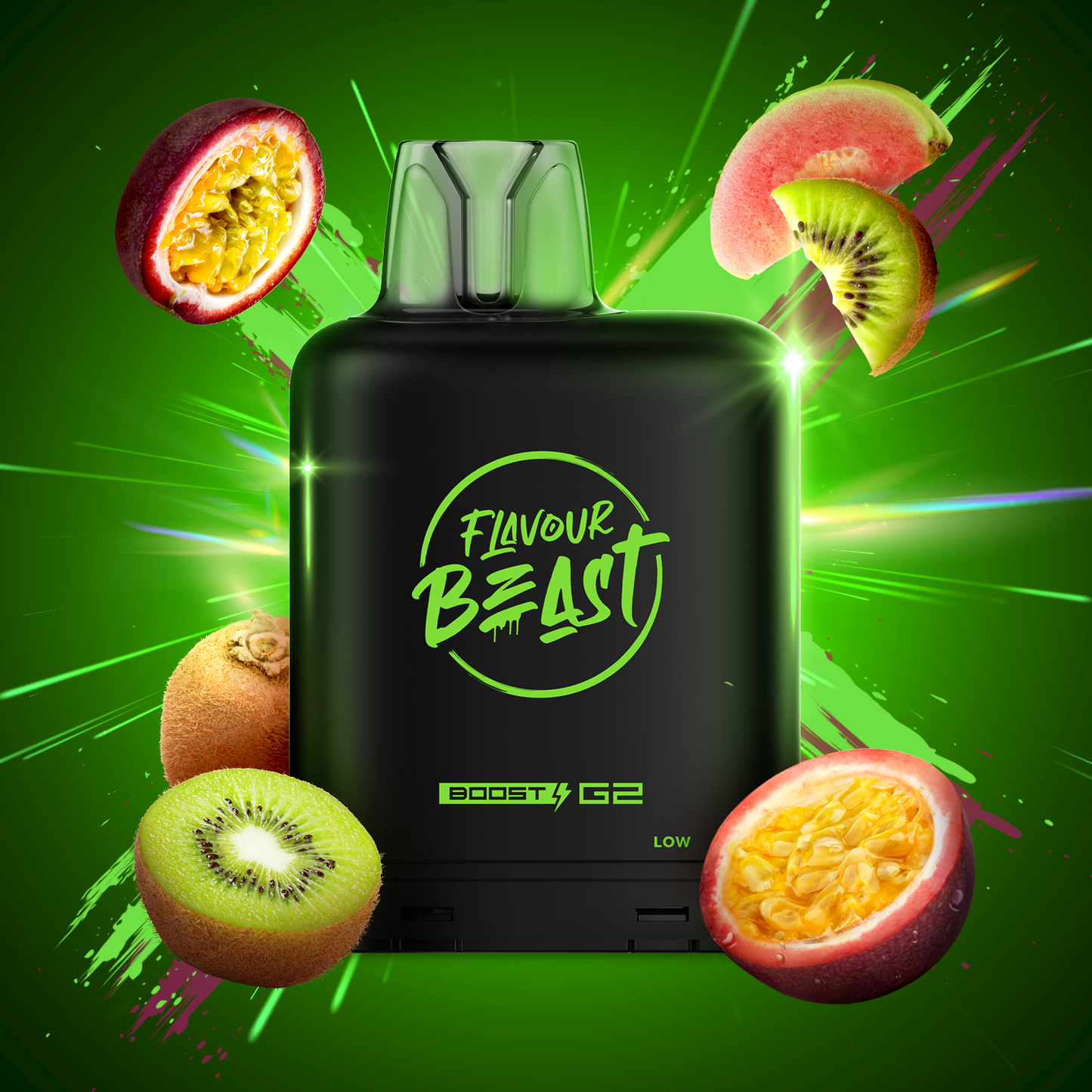 Level X Flavour Beast Boost G2 Pod - Kewl Kiwi Passionfruit