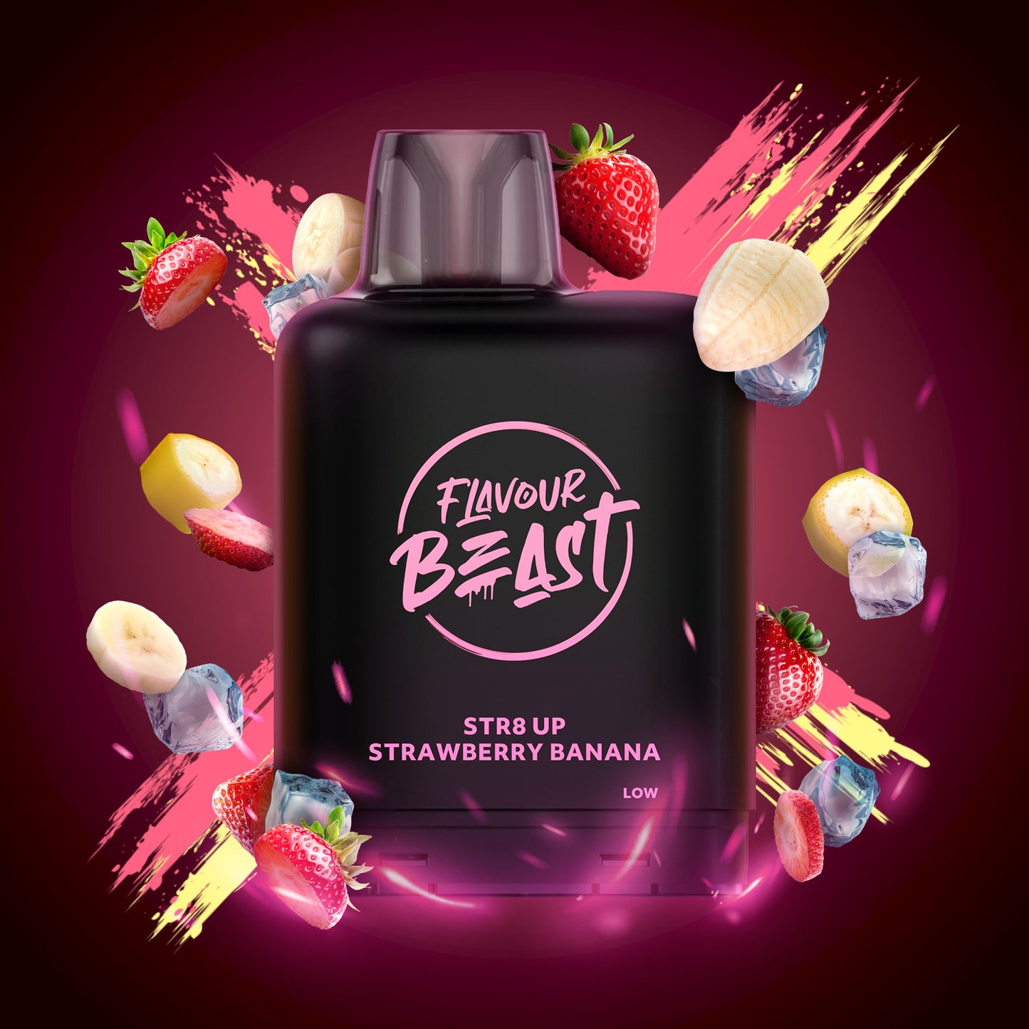 Level X Flavour Beast Boost G2 Pod - STR8 Up Strawberry Banana Iced