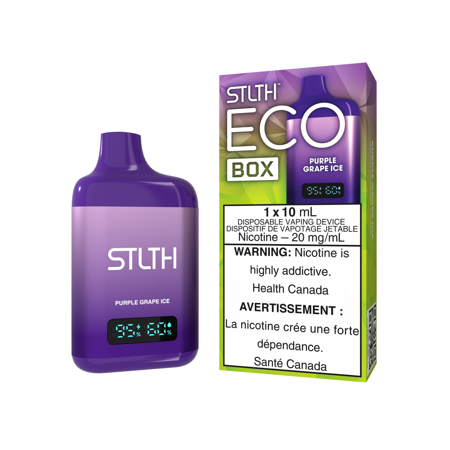 Stlth Eco Box 10ml - Purple Grape Ice