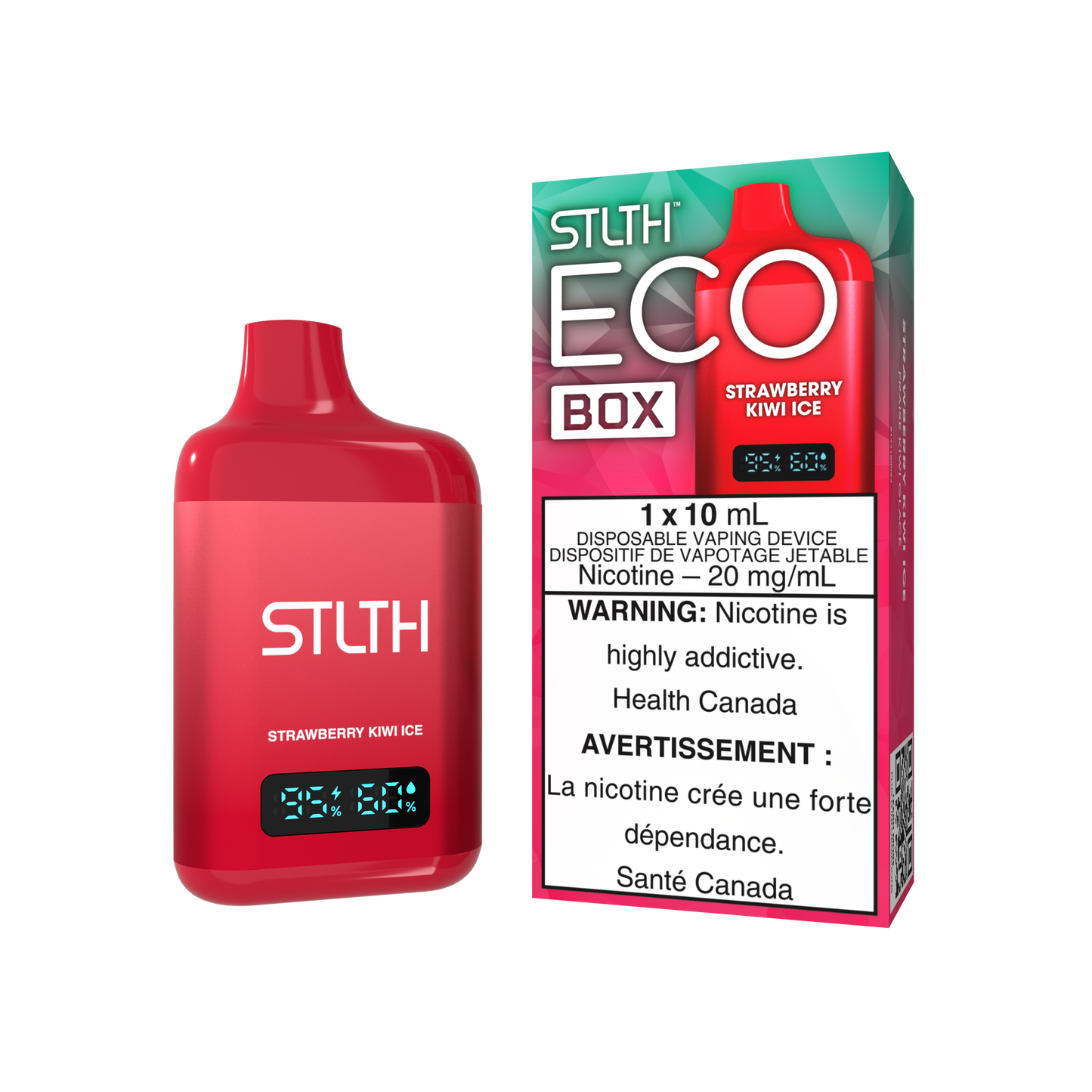 Stlth Eco Box 10ml - Strawberry Kiwi Ice