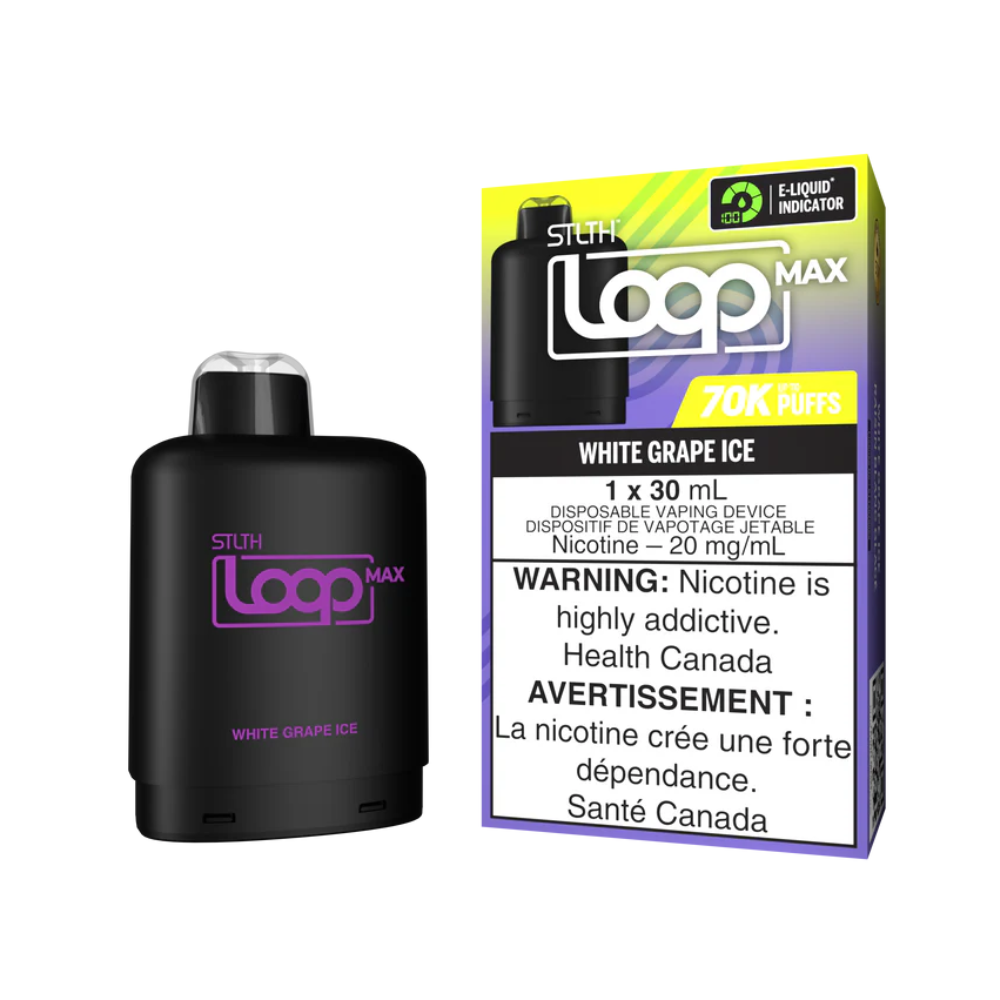 Stlth Loop Max 70K Pod - White Grape Ice