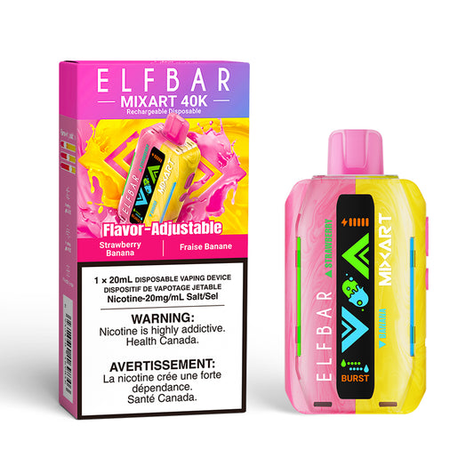 Elf Bar MixArt 40K Disposable Vape - Strawberry Banana