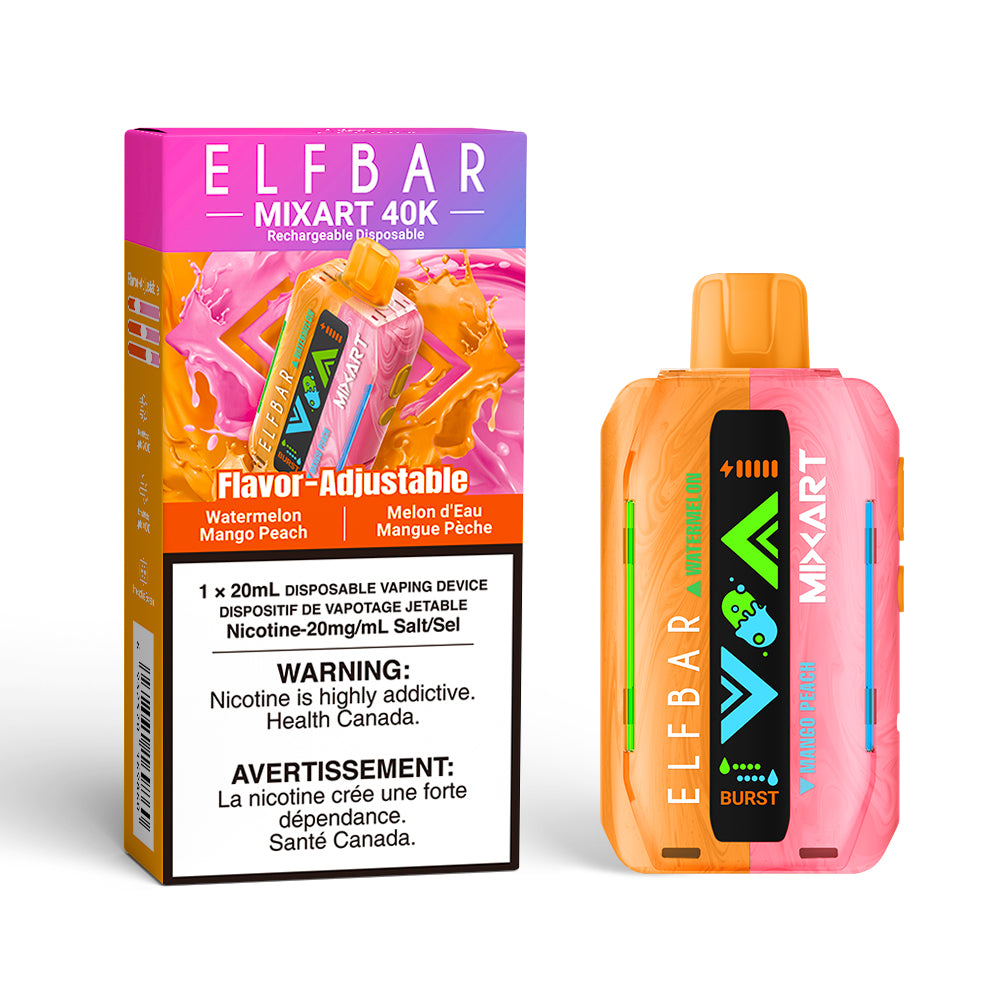 Elf Bar MixArt 40K Disposable Vape - Watermelon Mango Peach